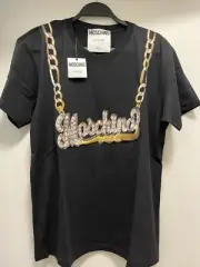 Moschino Tshirt Jeremy Scott Subway Collection Black Gold New W Tags Size L