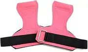 Wrist Strap,Leather Weight Lifting Wrist Wraps,Enhanced Grip Wraps,Workout Gym Straps,Wrist Protection Belt,for Deadlift and Powerlifting,for Men and Women,Pull-up Equipment,Pink