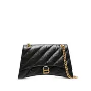 [Balenciaga] Balenciaga Medium Crush Shoulder Bag ONE SIZE BLACK