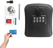 Zestivra Wall Key Lock Box: Security Accessories, 4 Digit Combination Key Cover, Secure Key Storage, Wall Lock Box for Hiding