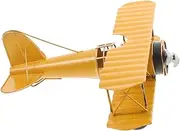 Toddmomy Vintage Aircraft Model Tabletop Ornament Retro Biplane Decoration for Home Decor Unique Desktop Plane Craft for Parties Events Iron Design for Collectors Photo Props