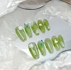 Reusable Easy Apply Handmade Press-On Nails - Coffin - Toolkit Set - VonNail - S