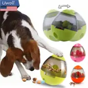 Lovely Dog Pet Tumbler Feeder Food Automatic Dispenser Bowl Interactive Balls US