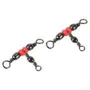 3 Way Swivel, 60Pcs 57lb Stainless Steel T-Turn Barrel Terminal Tackle, Black