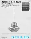 Kichler Everly 10.25 in. Brushed Nickel Kitchen Pendant w/ Mercury Glass Shade