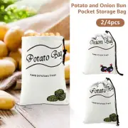 Potato Onion Storage Bag Drawstring Cotton Bags Reusable Vegetable Storage tyQhJ