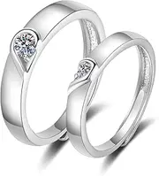 [YALLNASL] Matching Wedding Promise Rings for Couples Anniversary Engagement Gifts for Him and Her Ring Set for Women Men Christmas Birthday Gifts for Boyfriend Girlfriend Wedding Bands for Couples