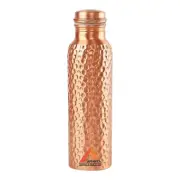100% Pure Copper Hammered Water Bottle Handmade For Health Benefits 1000 ML