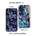 皮膚 GARSKIN IPHONE XR 圖案 CORAT SCRATCH CONTENTS 2 件防刮貼紙身體免費定制