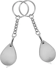 EXAOMBLE 2pcs Portable Keychain Magnifying Glass Reading Magnifier with Lens for Jewelry Newspapers and Detailed Viewing Convenient Magnifier with Chain for Easy Carrying