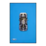 Classic Leather Wall Mount Display for LEGO® Technic™ Blue - 2022 Ford GT 42154