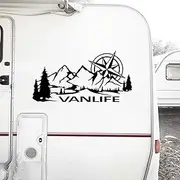 MVCGFXCW Car Body Side Stickers Camper Van Life Vinyl Decor Decal,Fit for Truck RV Bus Caravan Minivan Auto Decoration Accessories