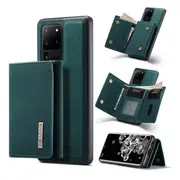 DG MING For Samsung Galaxy S20 Ultra Premium Trifold Wallet Leather Case With 2-in-1 Magnetic Detachable Card Holder Pocket Cover - Blue