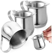 3pcs Milk Cup Christmas Ceiling Decorations Cappuccino Latte Art Cup Insulated Sandwich Bag Milk Frothing Jug Clothes Steam Steamer Matcha Small Cup Stainless Steel Bell Shaped