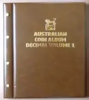 VST AUSTRALIAN DECIMAL COIN ALBUM 1966 to 2015 VOLUME 1 BROWN with MINTAGES