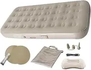 Air Mattress, Inflating Sleeping Mat, Camping Mattress Pad,190x100x25cm Built-in Electric Pump Compact and Foldable Design Waterproof Material for Tent Backpacking Hiking Travel