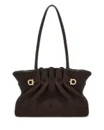 Ferragamo Piercing Suede Corduroy Shoulder Bag