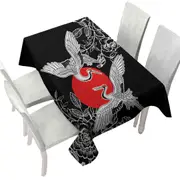 Artistic Flowers and Storks Tablecloth