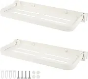 ZLHETWT 2Pcs RV Foldable Shelf, RV Floating Shelf, RV Wall Shelf Space Saving Compact RV Folding Shelf Versatile Floating Shelves Camper Accessories for RV Camper