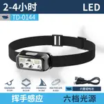 微笑鯊正品 TD0144 迷你強光頭燈 LED釣魚頭燈 充電頭燈 白紅光 TYPE-C戶外防水騎行遠足露營閱讀燈耐用