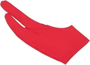 Gatuida Comfortable Red Artist Gloves 2 Pcs Two Finger Curved Gloves for Sketch and Painting