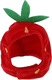 Happyyami 1Pc Colored Strawberry Shaped Pet Hat for Dogs and Cats Lightweight and Adorable Pet Hair Ornament for Parties Birthdays and Family