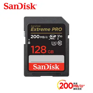 SanDisk Extreme Pro SDXC U3 V30 64G 128G 256G 200MB 記憶卡 公司貨