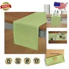 Versatile 108-Inch Linen Table Runner in Chambray Green for Special Celebrations