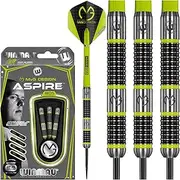 WINMAU Michael Van Gerwen MvG Aspire Tungsten Steeltip Darts Set with Prism Flights and Nylon Shafts (Stems)