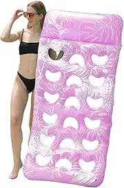 Inflatable Pool Float - Inflatable Pool Floating with Headrest | Comfortable Floating Rafts for Beach Amusement Park Traveling Backyard Party