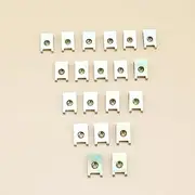Car Repa Car Styling 20PCS Fastener Clips Screw Base U Type Nut Mounting Automobile Engine Fender Bumper Guard Plate Clamp 3mm Spare partsir