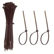 Zip Ties Plastic Cable Ties, Wire Tie 6 Inch - (100 Pack, Brown)