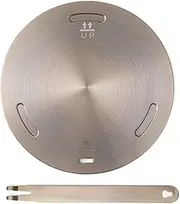 JIENAQIN 11inch Induction Cooktop Mat, Induction Converter Heat Diffuser Simmer Ring Plate,Stainless Steel Heat Diffuser Induction Plate with Stainless Handle Adapter Converter (28cm)