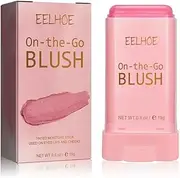 Blush Stick, Cream Blush Stick for Cheeks, Shadow Lips Cheek Blusher, Waterproof Long Lasting Brightening and Natural Nude Blush Stick