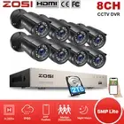 ZOSI Security Camera 1080P HDMI 8CH DVR Video Home 2.0MP CCTV System 3000TVL 2TB