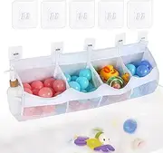 Krmoau Bath Toy Storage, Bathroom Storage Box, Practical Storage Bag with 4 Compartments for Hotel, Swimming Pool, Park and Nursery