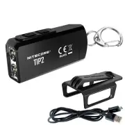 NITECORE TIP2 720 Lumen USB Rechargeable Keychain Flashlight with Charging Cable
