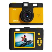 Digital Camera, 50MP 1080P Compact Camera, 16X Digital Zoom Anti Shake Portable Video Camera with 32GB SD Card, for Photography Video Vlogging (Orange)