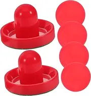 NOLITOY 2Pcs Air Hockey Paddles with Pucks Durable Strikers for Tabletop Game Enhance Reflexes and Coordination Indoor and Outdoor Recreational Fun