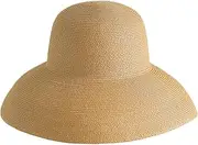 [BEFUR] Womens Sun Straw Hat Big Brimmed Summer UV UPF50 Travel Sunscreen Holiday Beach Hat Foldable