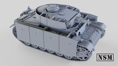 NSM Panzer IIIN With Zimmerit, 1/56th Scale,28mm For Bolt Action.