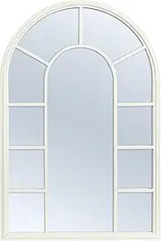 Cooper & Co. Homewares Vault Arched Iron Indoor Outdoor Mirror, White