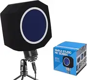 Professional Microphone Isolation Ball, Sound-Absorbing Eyeball Microphone Isolation Shield with Pop Filter, Reflection Reduction Mic Isolation Ball Fit for Portable Vocal Booth, Recording Booth