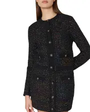 Milly Sequin Textured Cardigan Jacket