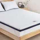 3-Inch Memory Foam Mattress Topper Removable Cover Ventilated Back Pain Relief