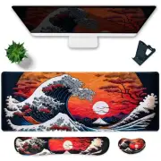 Large Gaming Mouse Pad Waterproof/Mouse Wrist Rest/Keyboard Wrist Rest Set, N...