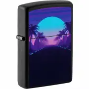 Zippo Refillable Windproof Metal Constructed Sunset Black Light Design Lighter