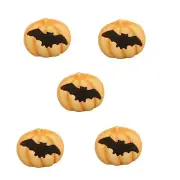 Bat Silhouette Pumpkins - Buttons Galore - Halloween - Craft Sewing Scrap