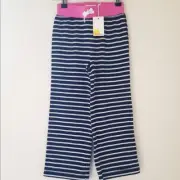 Girls Mini Boden Towelling Trousers New Stripe Beach Age 6y Sample Navy