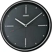 SEIKO Felix Non Ticking Wall Clock, Black, 13 Inch
